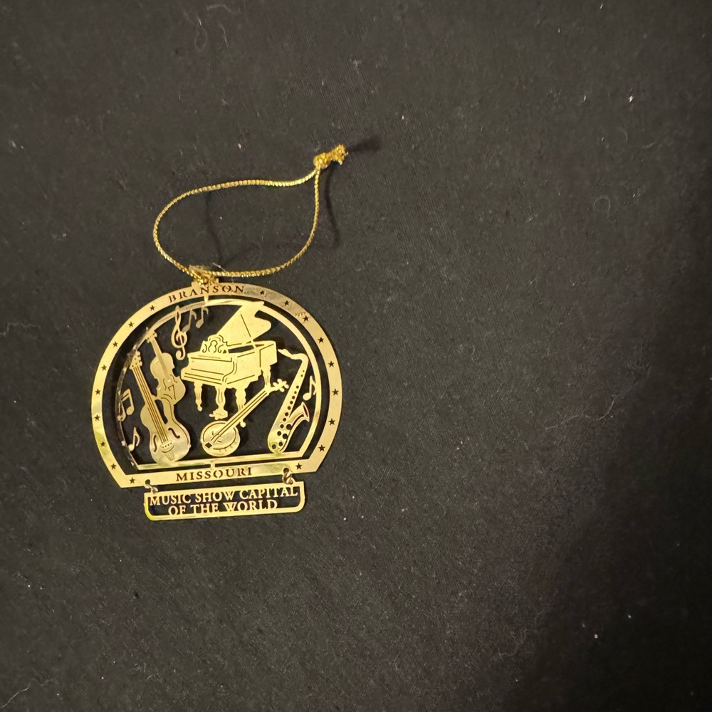 Gold Branson Missouri  Branson Ornament